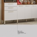Ver imagem 5 de Kit Cozinha 6 Portas 2 Gavetas Select com Nicho P/ Forno - Amêndola Touch/ Branco Demóbile