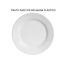 Ver imagem 3 de Kit Jogo 12 Pratos Branco de Melamina 25cm Buffet Hotel Raso