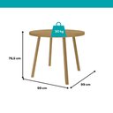 Ver imagem 2 de Conjunto Sala de Jantar 4 Cadeiras Amora Carraro Carvalho Dourado