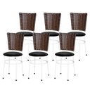 Ver imagem 1 de 6 Cadeiras para Mesa Branca Hawai Avelã Cor:preto