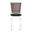 Ver imagem 5 de 6 Cadeiras para Mesa Branca Hawai Avelã Cor:preto
