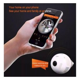 Lâmpada Câmera Ip 360 HD Panoramica Wifi - 4
