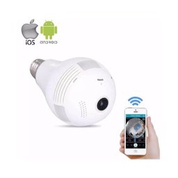 Lâmpada Câmera Ip 360 HD Panoramica Wifi - 1