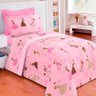 Kit Edredom Solteiro + Jogo de Cama Day By Day - Sofie, Marie e Fifi - 05 Peças - 1