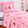 Kit Edredom Solteiro + Jogo de Cama Day By Day - Sofie, Marie e Fifi - 05 Peças - 2