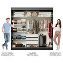 Ver imagem 5 de Guarda-roupa Casal Madesa Austin 4 Portas de Correr de Espelho 3 Gavetas