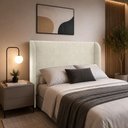 Ver imagem 1 de Cabeceira Estofada Ideal para Cama de Casal 160cm - Bege