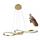 Ver imagem 1 de Lustre Led 45w Moderno Unlimited Dourado C/ Controle 75cm