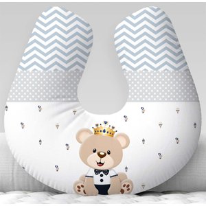 Almofada de Amamentar Ursinho Coroa Kit de Berço Am201