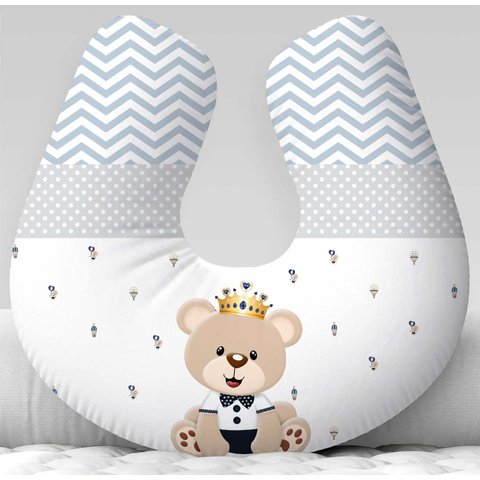 Almofada de Amamentar Ursinho Coroa Kit de Berço Am201