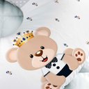 Ver imagem 4 de Almofada de Amamentar Ursinho Coroa Kit de Berço Am201