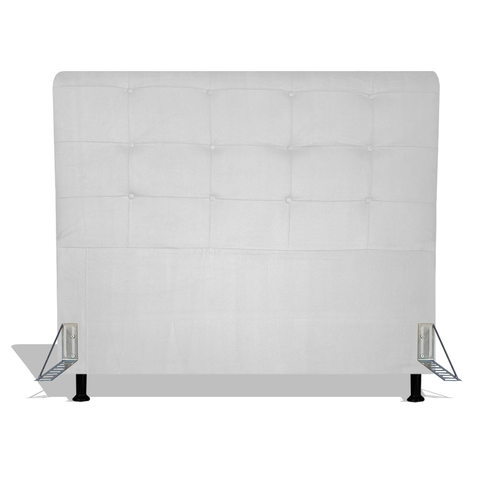 Cabeceira Estofada Pérola 140 cm Para Cama Box Quarto Casal MV Estofados Sintético Branco
