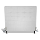 Ver imagem 1 de Cabeceira Estofada Pérola 140 cm Para Cama Box Quarto Casal MV Estofados Sintético Branco
