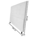 Ver imagem 2 de Cabeceira Estofada Pérola 140 cm Para Cama Box Quarto Casal MV Estofados Sintético Branco