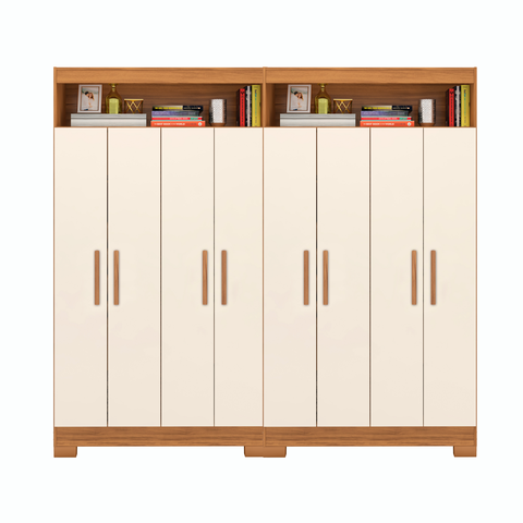 Armário Multiuso Duplo Nt4040 8 Portas Freijó/off White Notável Móveis