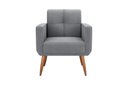 Ver imagem 4 de Kit Poltrona Decorativa Sala + Puff Havana Matrix Cinza