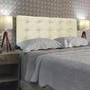 Ver imagem 2 de Cabeceira de Cama Estofada Botonê Viena Essencial Suede Rbl:casal Tradicional/bege