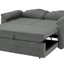 Ver imagem 7 de Sofá Cama 2 Lugares Casal 1,60 Mts Chenile Tiffany Matrix Cor:linho Grosso Cinza Escuro