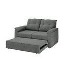 Ver imagem 5 de Sofá Cama 2 Lugares Casal 1,60 Mts Chenile Tiffany Matrix Cor:linho Grosso Cinza Escuro