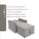 Ver imagem 5 de Sofá 3 em 1 Chaise, Cama e Baú Neve Bege Estofama
