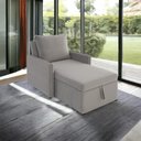 Ver imagem 2 de Sofá 3 em 1 Chaise, Cama e Baú Neve Bege Estofama