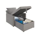 Ver imagem 6 de Sofá 3 em 1 Chaise, Cama e Baú Neve Bege Estofama