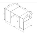 Ver imagem 4 de Balcão Multiuso 68,4cm C/ Rodízios e Mesa Retrátil Bl1000 Art In Móveis - Branco