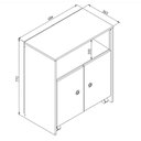 Ver imagem 3 de Balcão Multiuso 68,4cm C/ Rodízios e Mesa Retrátil Bl1000 Art In Móveis - Branco