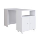 Ver imagem 5 de Balcão Multiuso 68,4cm C/ Rodízios e Mesa Retrátil Bl1000 Art In Móveis - Branco