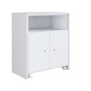 Ver imagem 1 de Balcão Multiuso 68,4cm C/ Rodízios e Mesa Retrátil Bl1000 Art In Móveis - Branco