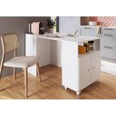Ver imagem 6 de Balcão Multiuso 68,4cm C/ Rodízios e Mesa Retrátil Bl1000 Art In Móveis - Branco
