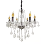 Lustre Crystal 6 Braços Cristal Legítimo K9 - Cor: Conhaque - 1
