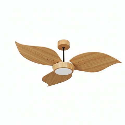 Ventilador de Teto Natuvent Flower LED 3 Pás Madeira Freijó