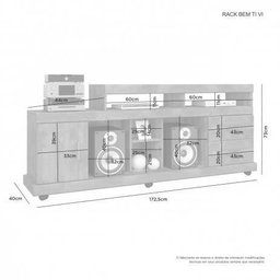 Rack Bem Ti Vi Tv até 50 Polegadas Jcm Movelaria - Nobre Soft - 3