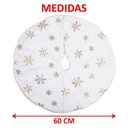 Ver imagem 3 de Saia de Árvore Natal Temática Natalino Flocos de Neve 60cm