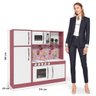 Cozinha Infantil Helena C/ Fogão Forno e Armários Branco/rosa - 4