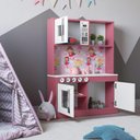Ver imagem 3 de Cozinha Infantil Helena C/ Fogão Forno e Armários Branco/rosa