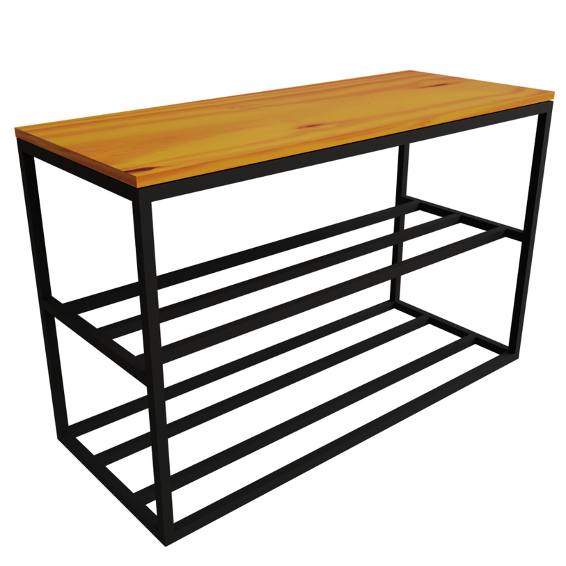 Ver imagem 4 de Banco Sapateira de Ferro com Praticidade para Hall 30x80cm