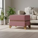 Ver imagem 1 de Puff Recamier Kodama 50 Cm para Sala Quarto Pé de Cama Hall de Entrada Bouclé Premium Luxo