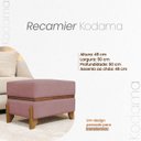 Ver imagem 7 de Puff Recamier Kodama 50 Cm para Sala Quarto Pé de Cama Hall de Entrada Bouclé Premium Luxo