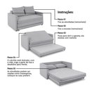 Ver imagem 4 de Sofa Cama Casal 147cm Trento Bege Estofama