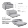 Sofa Cama Casal 147cm Trento Bege Estofama - 4