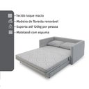 Ver imagem 6 de Sofa Cama Casal 147cm Trento Bege Estofama