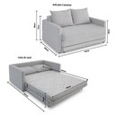 Ver imagem 3 de Sofa Cama Casal 147cm Trento Bege Estofama