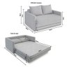 Sofa Cama Casal 147cm Trento Bege Estofama - 3