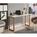 Ver imagem 2 de Escrivaninha Mesa Estudo 90 Cm Compacta Quarto Sala Decorativo Premium Estudo Trabalho Cor Off White