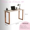 Escrivaninha Mesa Estudo 90 Cm Compacta Quarto Sala Decorativo Premium Estudo Trabalho Cor Off White - 3