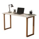 Ver imagem 1 de Escrivaninha Mesa Estudo 90 Cm Compacta Quarto Sala Decorativo Premium Estudo Trabalho Cor Off White