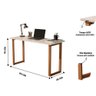 Escrivaninha Mesa Estudo 90 Cm Compacta Quarto Sala Decorativo Premium Estudo Trabalho Cor Off White - 5