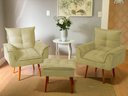 Ver imagem 1 de Kit 02 Poltronas Opala 1 Puff Opala Varias Cores Suede Bela-móveis:bege